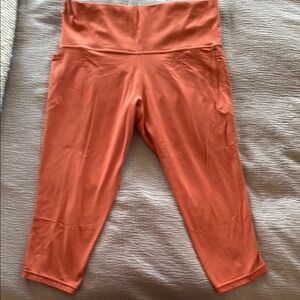 Athleta Rust Pocket Capri Leggings